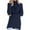 Navy, variant on Women's Double Sided Plush Turtleneck Pullover, Soft Fleece Lined Sweater, Cozy Warm Top, Comfortable Loose Fit Blouse, Luxurious Texture Casual Wear, Winter Comfort Essential White S