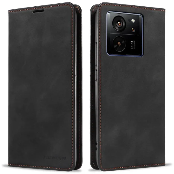 Case for Xiaomi Redmi Note 14 5G (Not for 14 4G) Premium PU Leather Cover TPU Bumper with Card Holder Kickstand Hidden Magnetic Adsorption Shockproof Flip Wallet Cover
