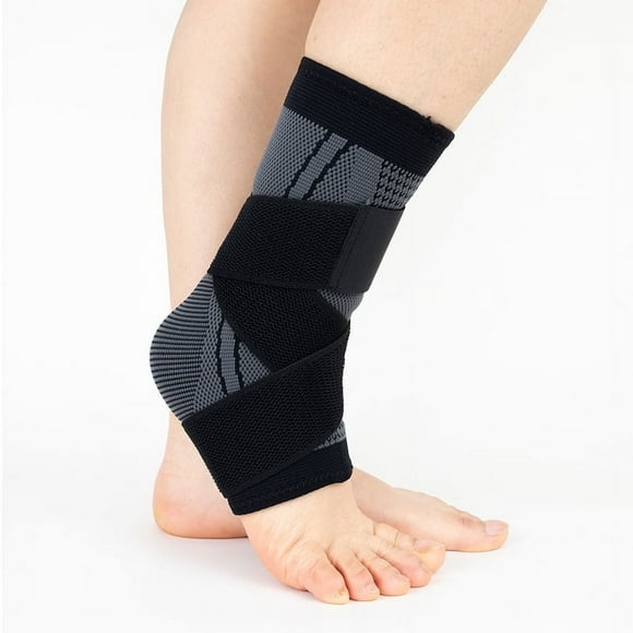Hweilai Sports Ankle Brace, 2 Pieces Sprain Ankle Support, Adjustable Foot Ankle Support for Ligament Sprains and Sports Injuries (L)