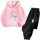 thumbnail image 4 of Conjunto de sudadera con capucha Kuromi para niños, linda sudadera con estampado de dibujos animados de anime, ropa gruesa y cálida de manga larga para niñas de Hello Kitty, 4 of 5