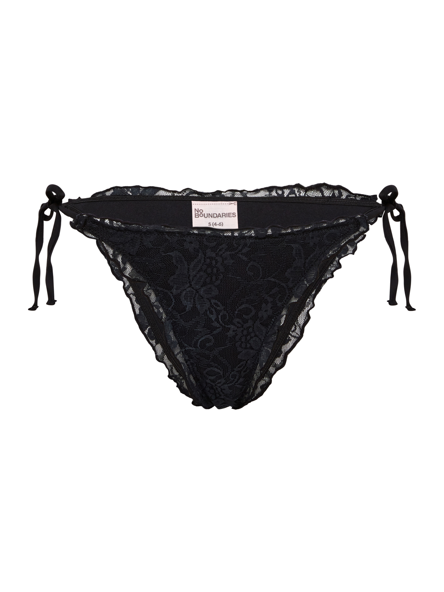 No Boundaries Women's Charmed Lace Lettuce Edge String Bottom, Sizes XXS-XXL