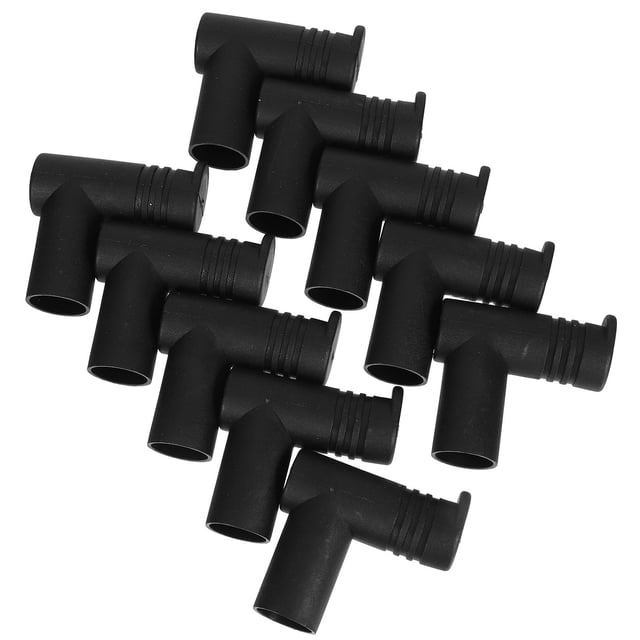 CRILSTYLEO 10Ud Conectores De Tubo Para De Plástico Negro Conexión Universal