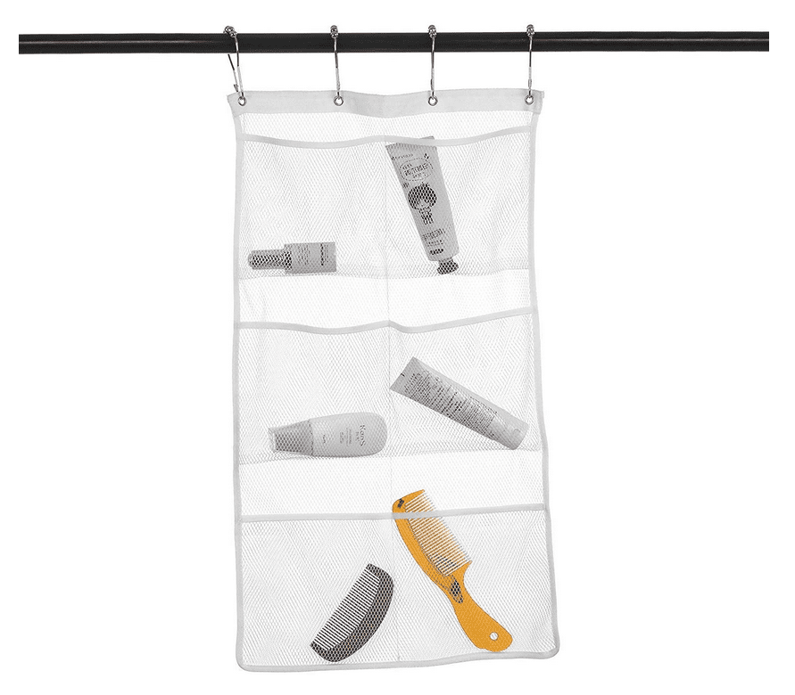 Mesh Shower Caddy Bath Organizer Shower Curtains Hanging Caddies 6