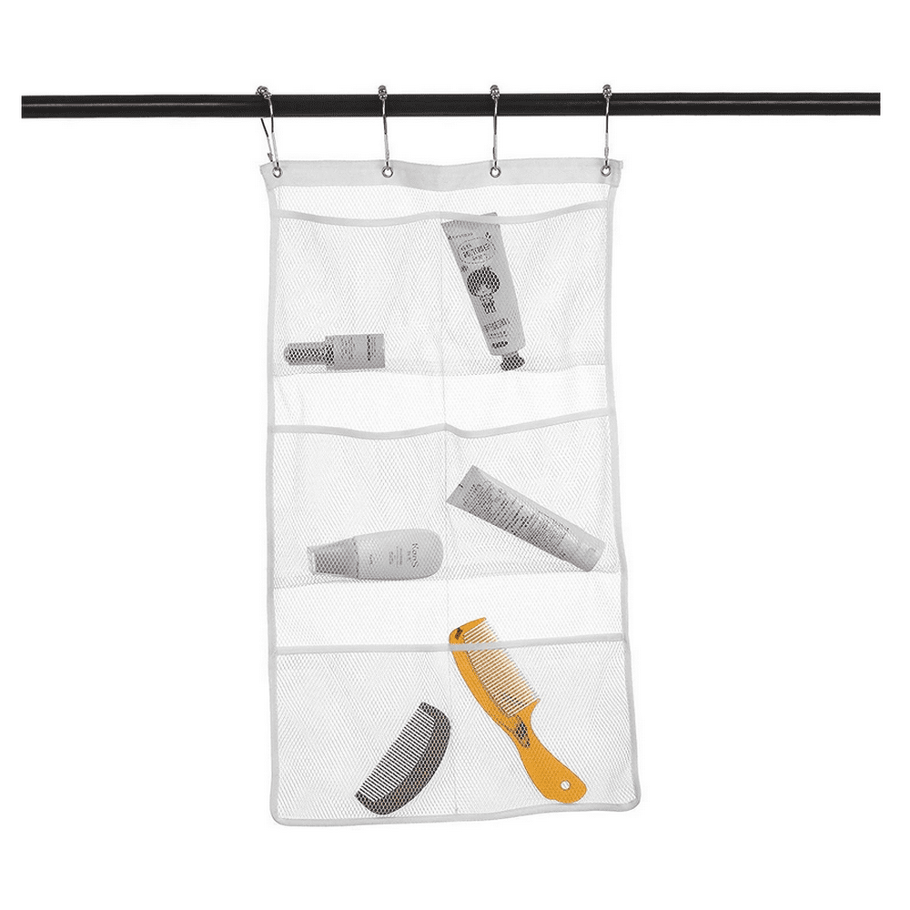 Mesh Shower Caddy Bath Organizer Shower Curtains Hanging Caddies 6