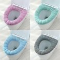 thumbnail image 4 of Funda de asiento de inodoro más gruesa y cálida, cojín de tela suave, elástica y lavable., 4 of 4
