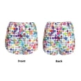 thumbnail image 5 of Vsdgher Colorful Watercolor Dots Print Women's Running Double Layer Shorts High Waisted with Pockets Elastic Yoga Workout Athletic Gym Sports, 5 of 8