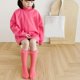 thumbnail image 5 of Calcetines para niños Media pantorrilla Algodón peinado Bordes de encaje transpirables Calcetines para niñas para primavera verano Verde, 5 of 5