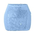 thumbnail image 6 of UJNDER Women's Sequin Bodycon Mini Skirt Party Clubwear Glitter Reflective Tight Short Skirt Daily Casual Outfit Night Out Blue S, 6 of 7