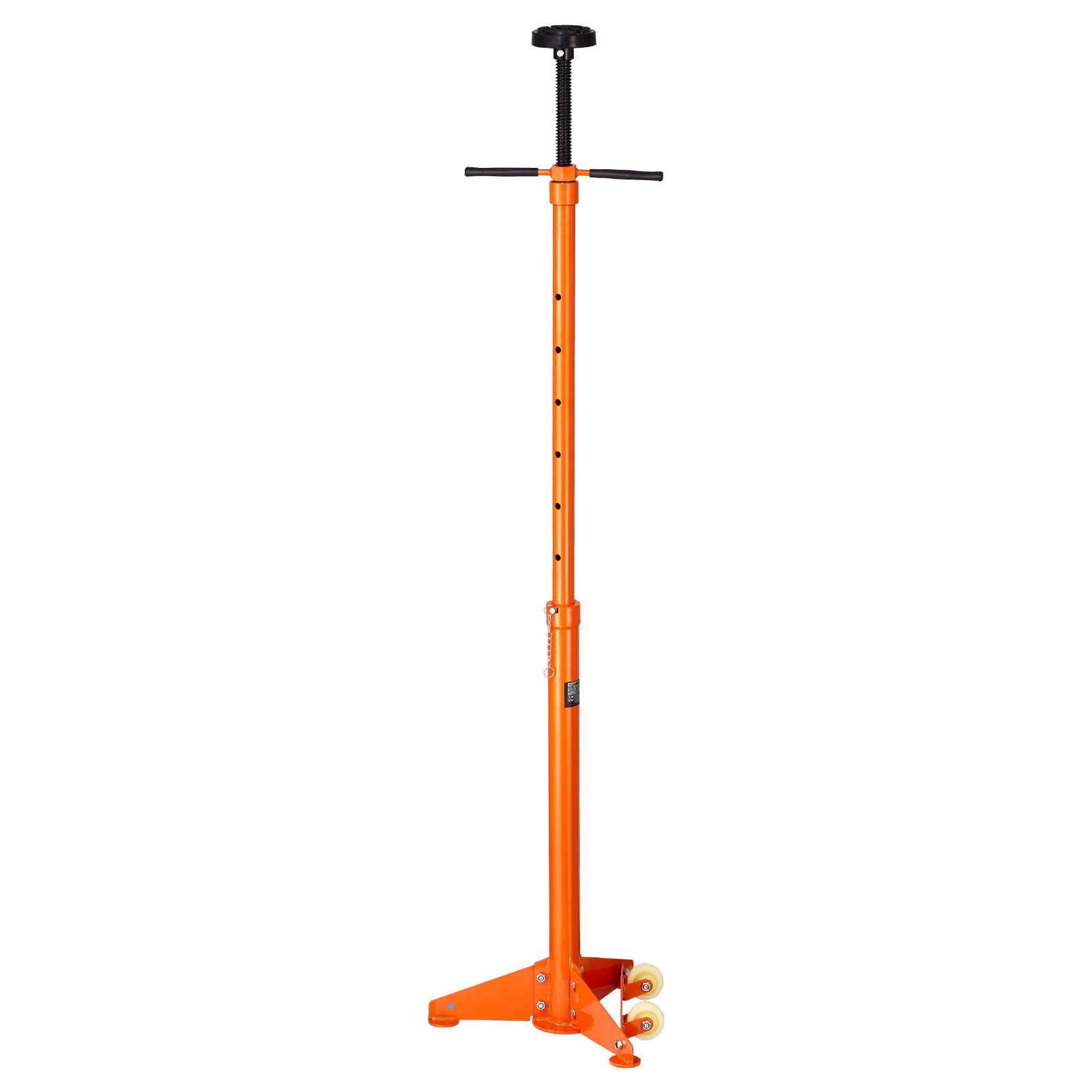 3/4 Ton Underhoist Support Stand, Lifts 38.4-75.4 in, Bearing Spin Handle & Self-Locking Screw, Two Wheels for Vehicle Components