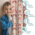 thumbnail image 3 of Blackout Kids Curtains,Pink Boho Bohemia Rainbows Hearts Stars Pattern Childrens Insulated Curtains Set Of 2,Bedroom Essentials,Toddler Room Decor 42x84in(106x213cm), 3 of 5