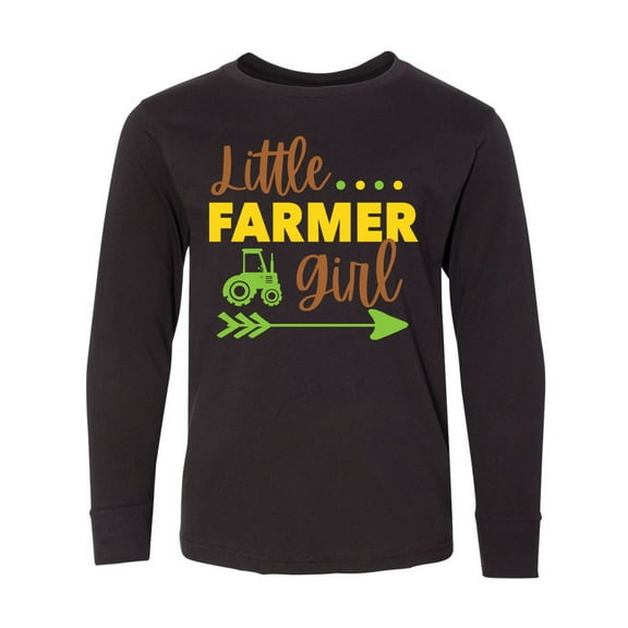 Inktastic Little Farmer Girl Long Sleeve Youth T-Shirt