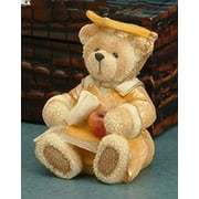 3 Inch Graduation Theme Teddy Bear Figurine, Cream and Yellow