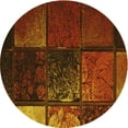 thumbnail image 1 of Ahgly Tapis Rond Lavable en Machine Intérieur Transitionnel Rouge Bordeaux, 4 Pieds Rond, 1 of 7
