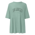 thumbnail image 5 of Women Oversized Tshirt Oversized T Shirts V Neck Striped Tees Summer Half Sleeve Comfy Cozy Tunic Tops Plus Size Tops for Women Light Green M, 5 of 5