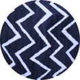 thumbnail image 1 of Ahgly Company Indoor Round Abstract Blue Contemporary Area Rugs, 4' Round, 1 of 4