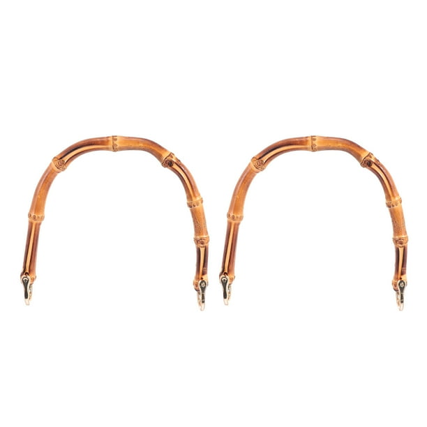 EeaseMX 2 asas de bambú para bolsas de equipaje, marcos para bolsos, colgadores, asas de bambú para bolsos DIY