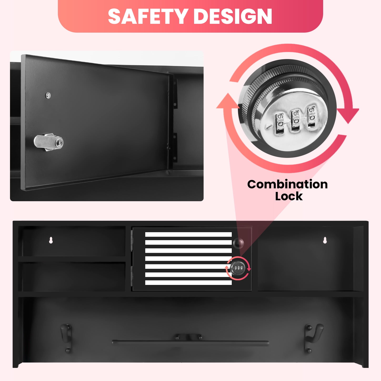 Police Gear Rack with Hooks, Heavy Duty Tactical Police Hanger, Body Armor Stand & Police Gear Stand Wall-Mounted for Duty Gear