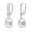 White Pearl Hoop Earrings, variant on 8-8.5mm White Cultured Pearl Drop Earrings Stud 925 Sterling Silver Dangle Valentine's Day Jewelry Gift for Women