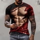 thumbnail image 2 of Camisetas de Manga Larga de los Hombres Casual Muscle Print Graphic Tee, Camiseta de Cuello de Tripulación de Manga Corta para las Vacaciones Diarias, 2 of 9