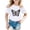 White, variant on XEGLSBU Girls Shirts Size 6 Pack Kids Girls Cute Graphic Print Round Neck Short Sleeve Tee Summer Casual T Shirt White Size 8-9 Years