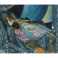 thumbnail image 2 of Georges Antoine Rochegrosse 17x15 Black Ornate Wood Framed Double Matted Museum Art Print Titled - The Blue Princess, 2 of 5