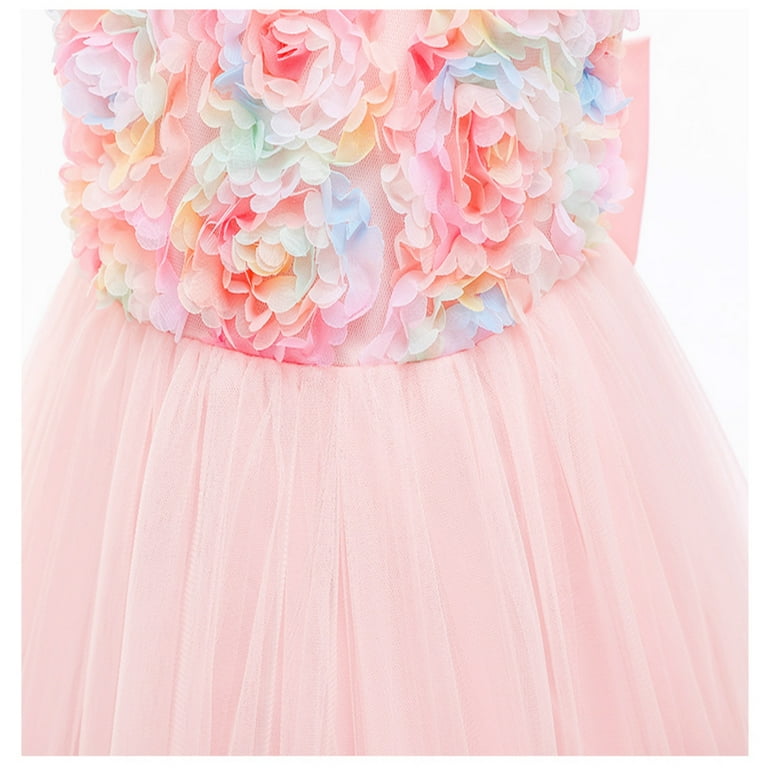 flower princess dress up Beautiful Girl's Fairy Flower Cosplay Costume, Floral Hoop Skirt and Shirt Top Yellow Handmade Crown Princess Festival Floral Explosion!