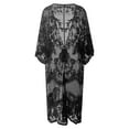 thumbnail image 6 of Ediodpoh Long Cardigans for Women Long Flowy Lace Kimono Cardigan Open Style Beach Cover Ups Embroidered Black, 6 of 6