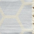 thumbnail image 5 of HomeRoots 516498 Woven Cotton Geometric Throw Blanket, Purple, 5 of 5
