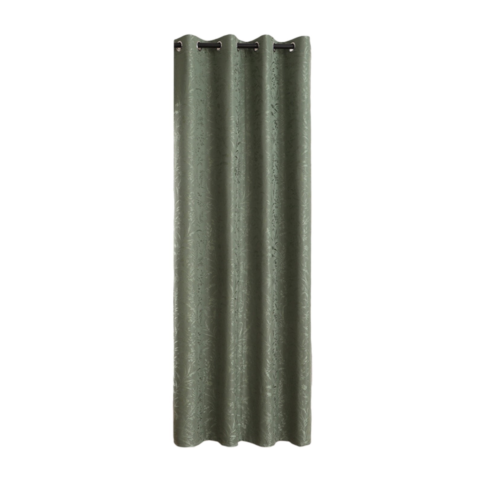 Taotanxi 95% Blackout Boho Curtains 95 Inches Long for Bedroom Green Scroll Floral Patterned Curtains, Darkening Thermal Insulated Window Drapes