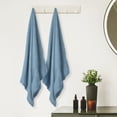thumbnail image 4 of REGALWOVEN 2 Pack Cotton Bath Towels Set, Soft, Quick Dry, Highly Absorbent for Daily Use Dark Blue 28' x 56', 4 of 8