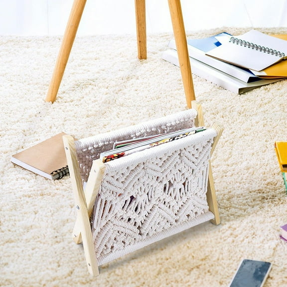 1 x Magazine rack-Creamy White