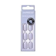 imPRESS Color Press-On Nails, No Glue Needed, Solid Blue, Short Squoval, 33 Ct.