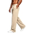 thumbnail image 5 of Rexolia Mens Heavyweight Sweatpants Loose Fit Joggers with Pockets Drawstring Athletic Casual Lounge Gym Outdoor Khaki S, 5 of 6