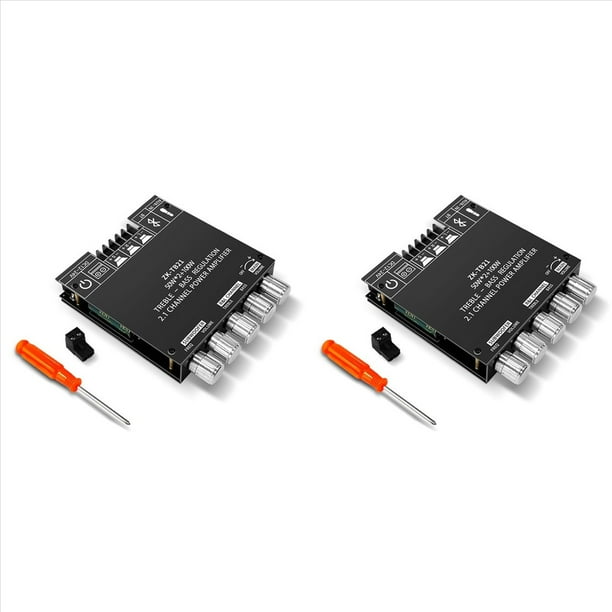 2X -TB21 Placa Amplificadora Digital con Subwoofer Bluetooth 5.0 TPA3116D2 50Wx2+100W Amplificador de Graves Estéreo de Audio con Potencia de 2.1 Canales