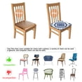 thumbnail image 5 of Blue and White Pioneer Flower Seat Covers for Dining Room Chairs Set Of 4,Stretch Printed Washable Chair Seat Cover with Elastic Ties and Button,Removable Waterproof Couch Cushion Covers, 5 of 6