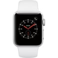 thumbnail image 3 of Pre-Owned Apple Watch Series 3 38MM Silver - Aluminum Case - GPS + Cellular - White Sport Band (Good), 3 of 5