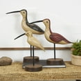 thumbnail image 2 of 14", 12", 10"H Brown Metal Bird Sculpture with Round Bases, by DecMode (3 Count), 2 of 12