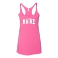 thumbnail image 2 of Wild Bobby State of Maine College Style Women Tri-Blend Racerback Tank Top, 2 of 6