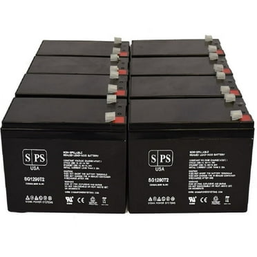 SPS Brand 12V 9Ah Replacement Battery (SG1290T2) for GE Digital Energy IT Series UPS0600ITSIT UPS0600ITSIR (Terminal T2) (8 Pack)