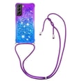 thumbnail image 1 of Funda para Samsung Galaxy S21 Plus 5G Brillantina Líquida Divertida Reluciente y con Cristales en Movimiento Cuerpo Cruzado con Cordón Ajustable, 1 of 5