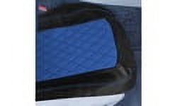 FH Group Ultra Modern Quilted Leatherette Car Seat Covers, Universal Fit Blue Full Set with Air Freshener
