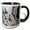 Black/White, variant on 3drose, Image of Peach and Black Granite, 15oz Two-tone Black Mug