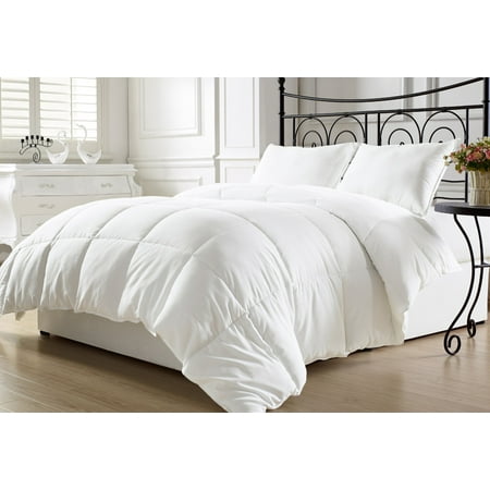 - KingLinen® White Down Alternative Comforter Duvet Insert with Conner Tabs - Queen