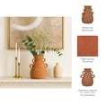 thumbnail image 5 of Decorative Terracotta Vase with Handles for Living Room Decor - Boho Flower Vase for House, Bedroom, or Office Space - Ideal for House Accent, Side Table, or Desk Accessory - 12", Brown, 5 of 14