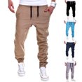 thumbnail image 4 of Pantalones deportivos de los hombres de moda Color sólido Cordón Pantalones largos ocasionales CACAGOO Pantalones deportivos, 4 of 7