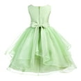 thumbnail image 2 of Ekidsbridal Satin Ruffles Organza Flower Girl Dress for Toddlers Wedding Pageant Communion Baptism Pretty Princess Gown 012S 6, 2 of 3