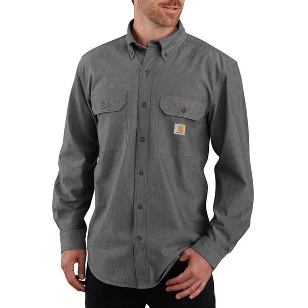 Camisa Carhartt de Corte Holgado, Peso Medio, Chambray Negro XXL