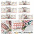 thumbnail image 2 of Valance Curtains for Kitchen Windows Easter Eggs Bunny Ears Plants Flower Rod Pocket Valance Pink White Check Short Window Curtain Topper for Bedroom Living Room Bathroom 54x18in,1&nbsp;Panel, 2 of 9