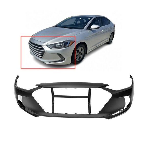DCP Front Bumper Cover for 2017-2018 Hyundai Elantra USA Built 86510F3000 HY1000215