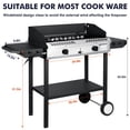 thumbnail image 3 of Frizi 150,000 BTU 2-Burner Outdoor Gas Stove with Side Shelves, Auto-Ignition & Regulator, 3 of 7